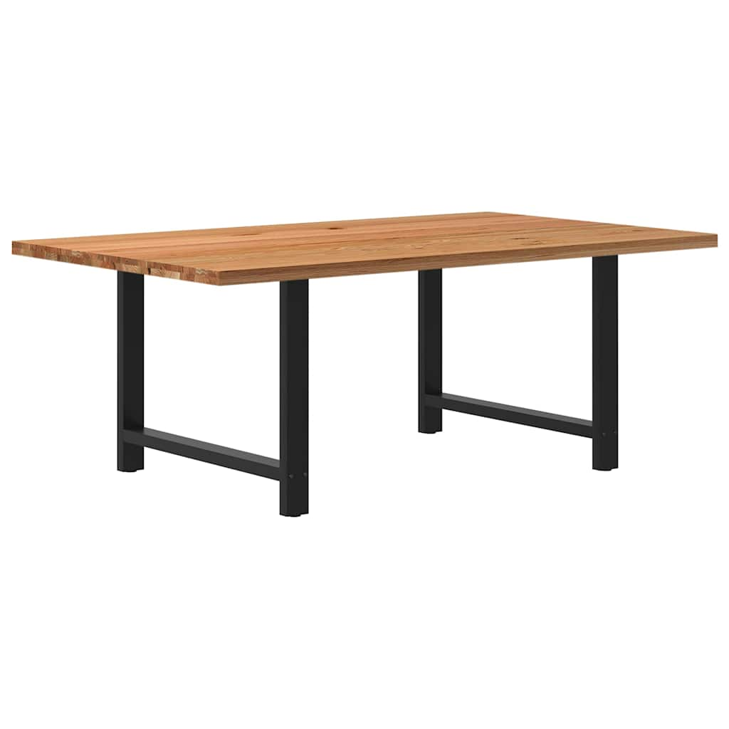 Eettafel Rechthoekig Massief Eikenhout Lichtbruin