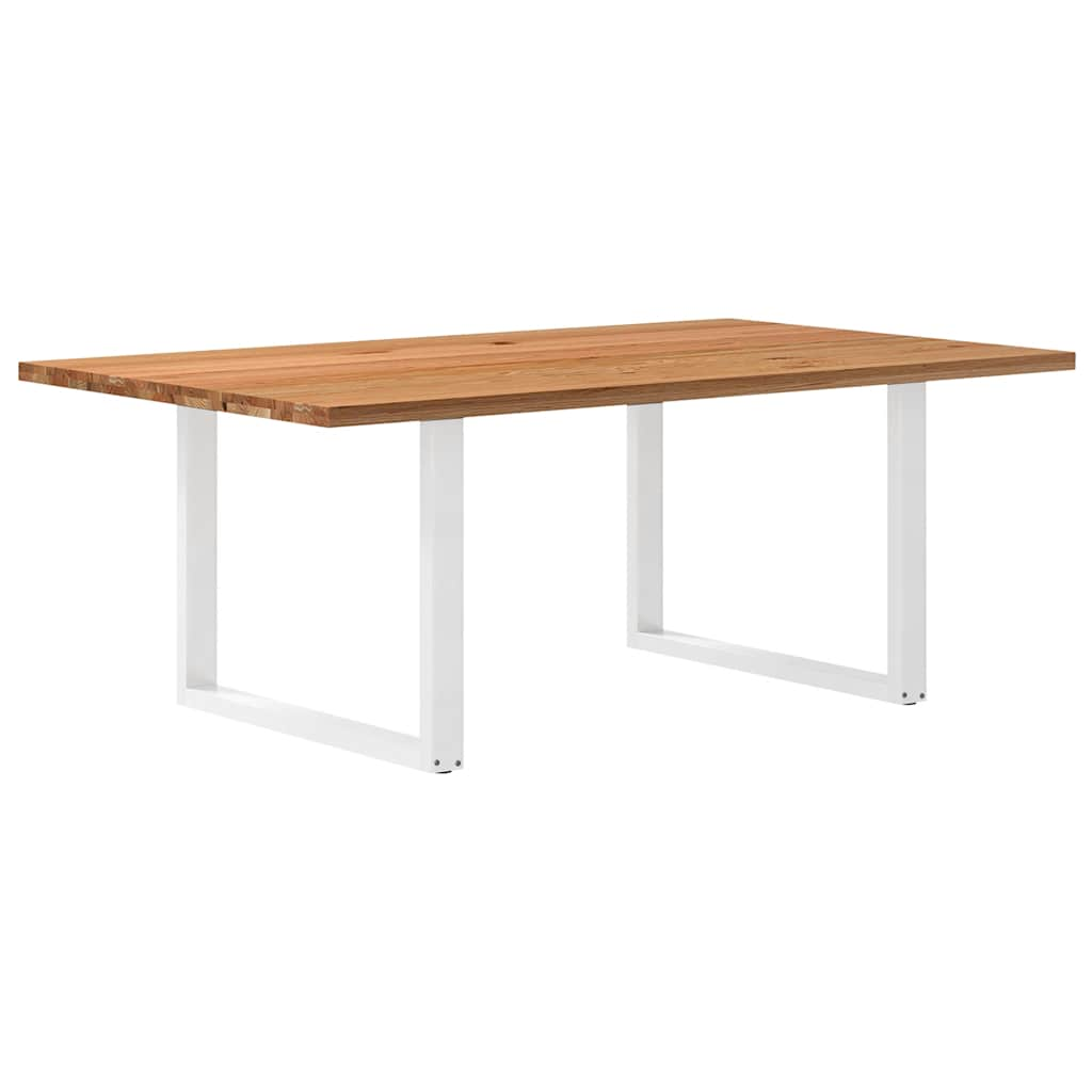 Eettafel Rechthoekig Massief Eikenhout Lichtbruin