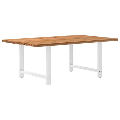 Eettafel Rechthoekig Massief Eikenhout Lichtbruin