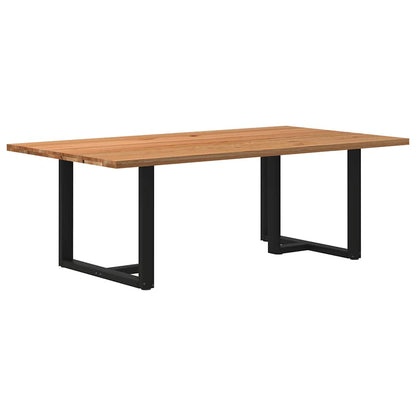 Eettafel Rechthoekig Massief Eikenhout Lichtbruin