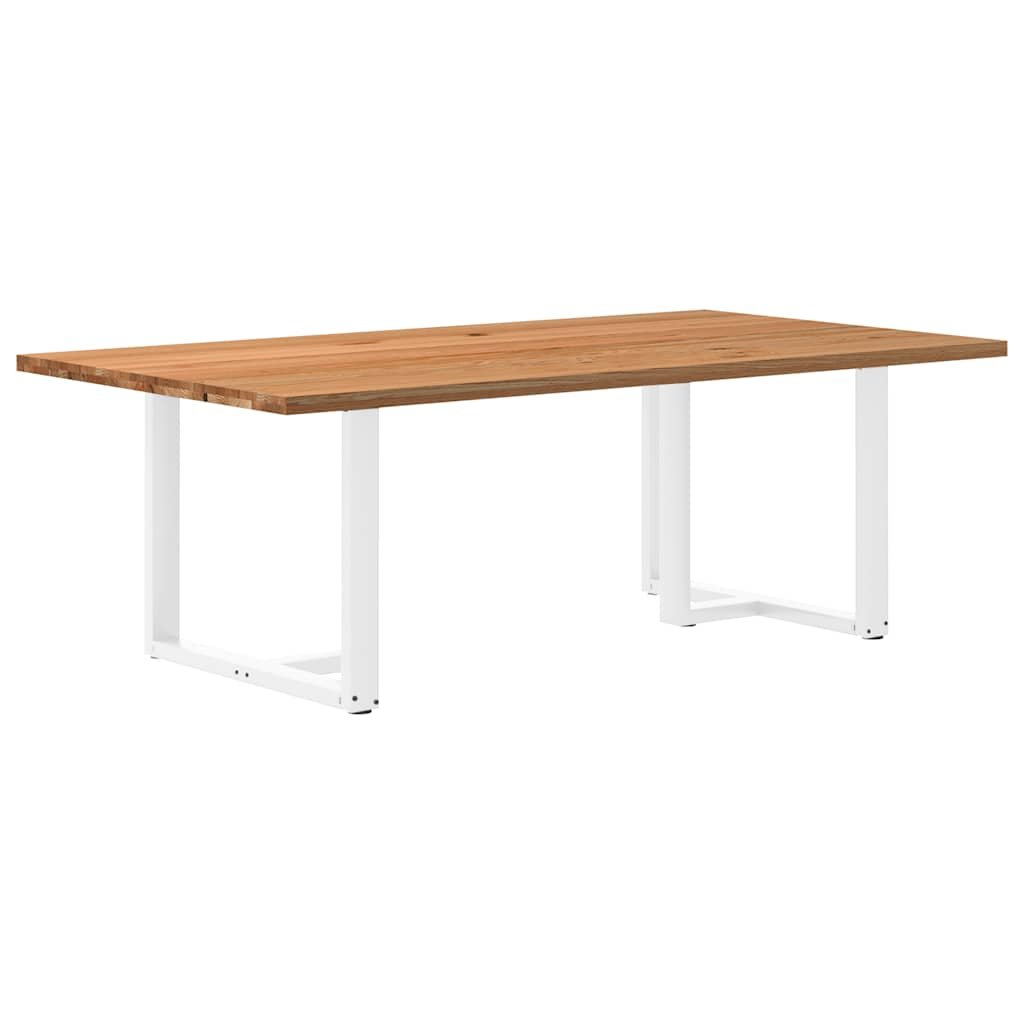 Eettafel Rechthoekig Massief Eikenhout Lichtbruin