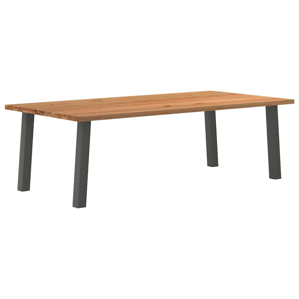 Eettafel Rechthoekig Massief Eikenhout