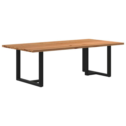 Eettafel Rechthoekig Massief Eikenhout Lichtbruin