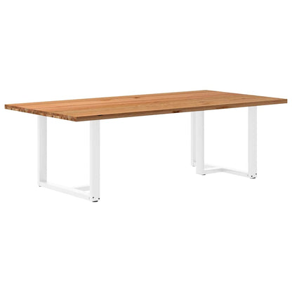 Eettafel Rechthoekig Massief Eikenhout Lichtbruin