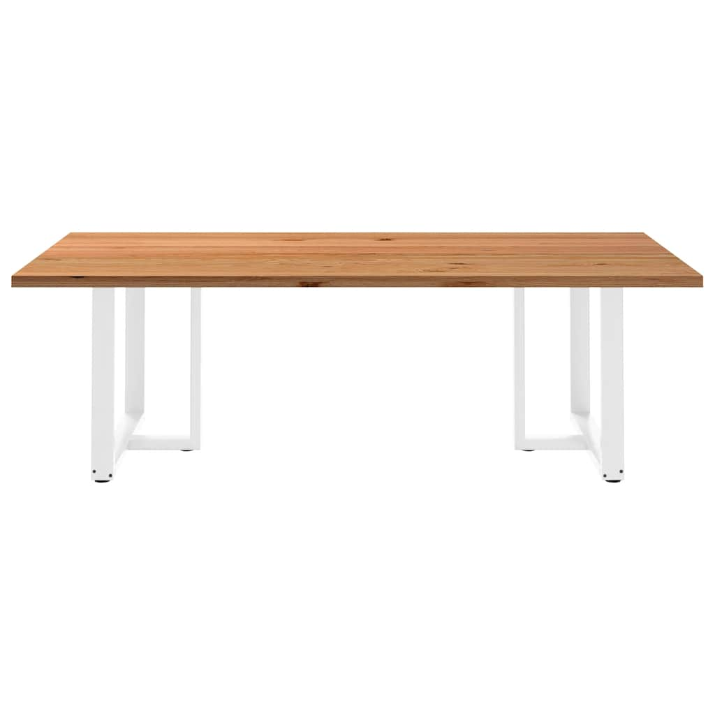 Eettafel Rechthoekig Massief Eikenhout Lichtbruin