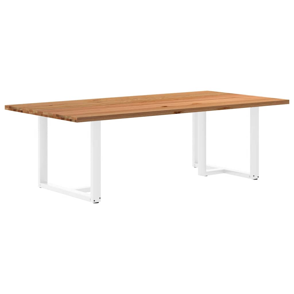 Eettafel Rechthoekig Massief Eikenhout Lichtbruin