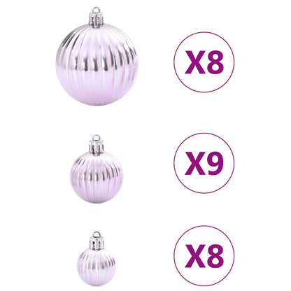 Kerstballen 100 St Ø3/4/6 Cm Roze