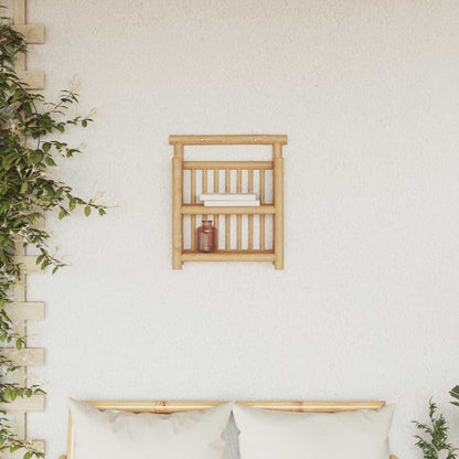 Wandplank Met Plank Met Opslag Bruin 40 X 13 X 44 Cm Bamboe