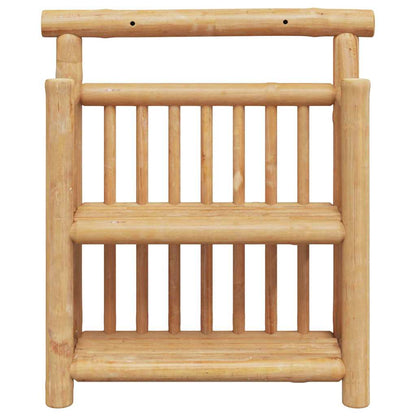 Wandplank Met Plank Met Opslag Bruin 40 X 13 X 44 Cm Bamboe