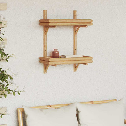 Wandplank Met Plank Wandgemonteerd Bruin 75 X 26 X 60 Cm Bamboe