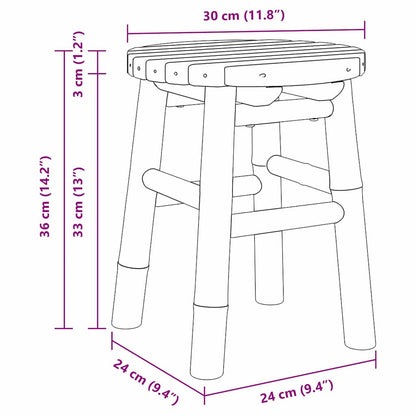 Kruk Bruin 30 X 30 X 36 Cm Bamboe