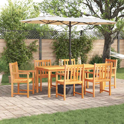 Tuin Eetset 9 Pcs Natuurlijk Hout 180 X 90 X 75 Cm