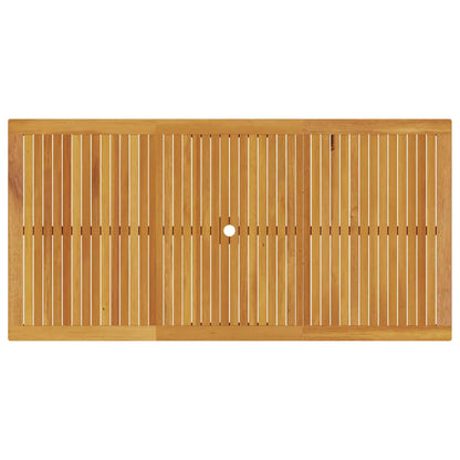 Tuin Eetset 9 Pcs Natuurlijk Hout 180 X 90 X 75 Cm