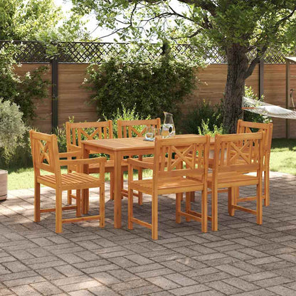Tuin Eetset 9 Pcs Natuurlijk Hout 180 X 90 X 75 Cm