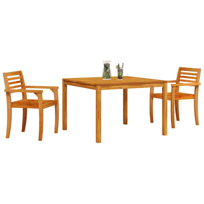 Tuin Eetset 3 Pcs Bruin 110 X 110 X 75 Cm Massief Acaciahout