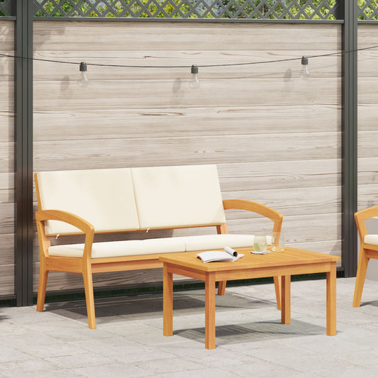 2-Delig Bistro Set Met Kussens Massief Acaciahout